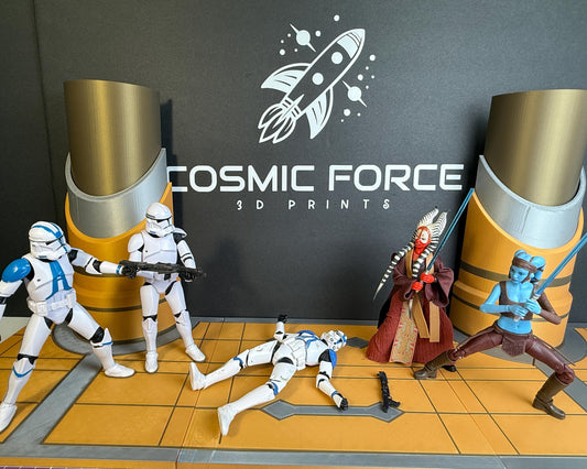 Jedi Temple Display for Star Wars The Black Series 6 Inch Scale Figures | Hallway or Stairs Option | 3D Printed Figure Display Riser