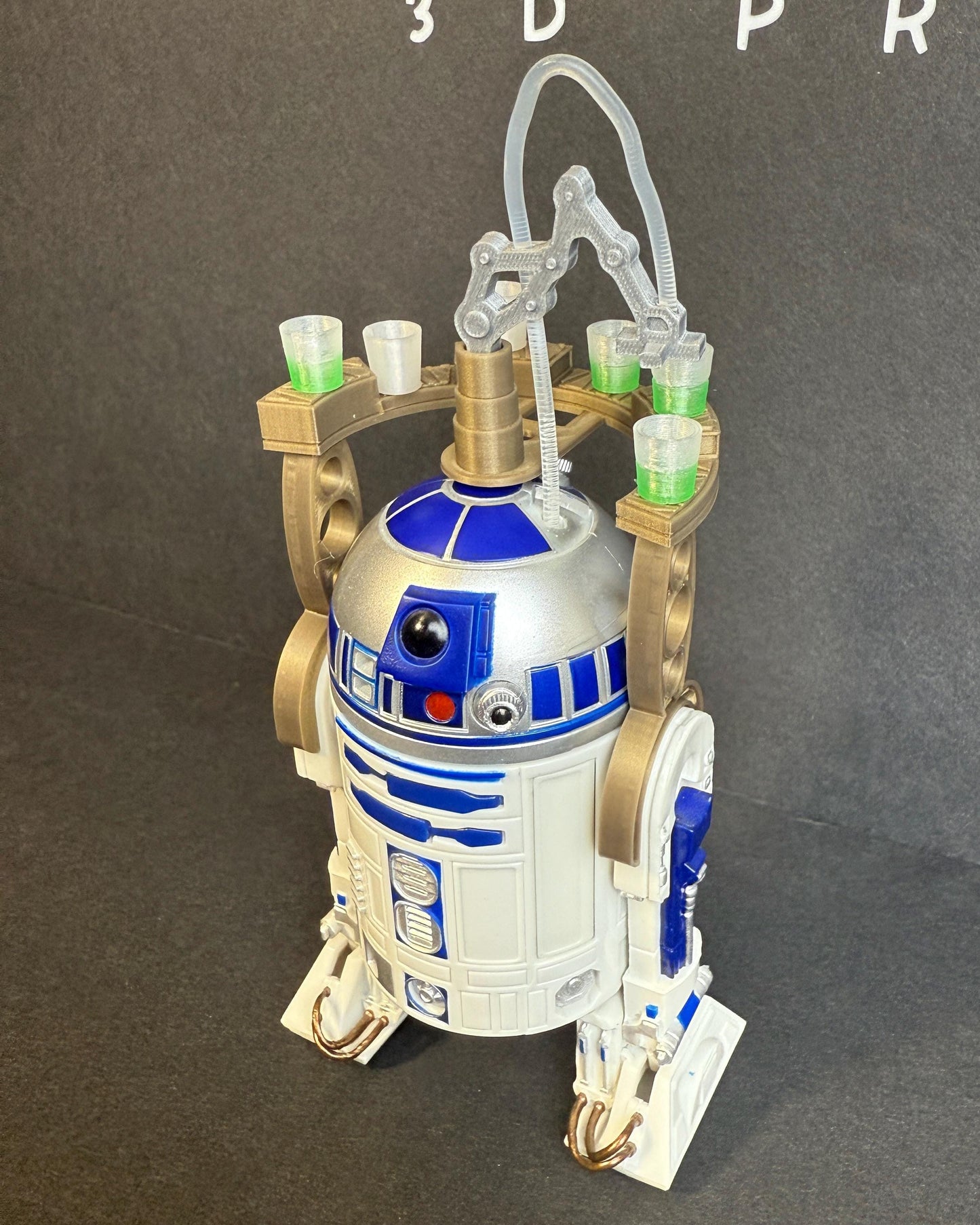 R2-D2 Drink Tray Accessory | 1/12 Scale Star Wars Black Series Add-On | Jabba’s Palace Scene Prop | Droid Diorama Display