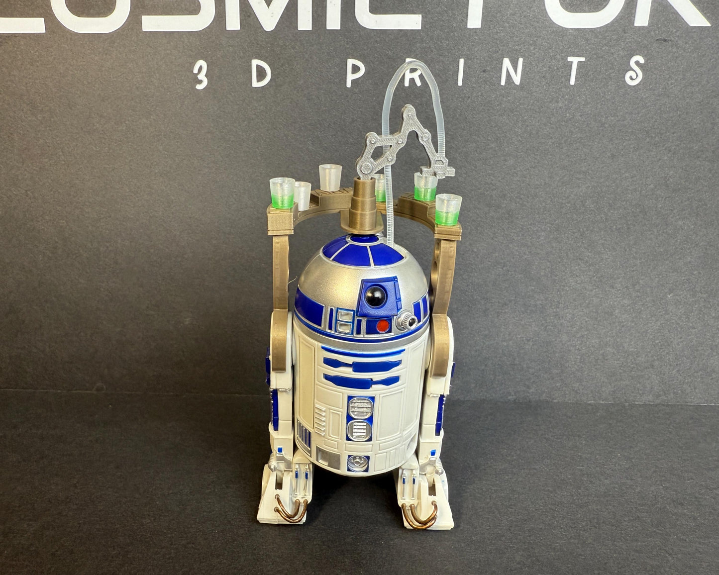 R2-D2 Drink Tray Accessory | 1/12 Scale Star Wars Black Series Add-On | Jabba’s Palace Scene Prop | Droid Diorama Display