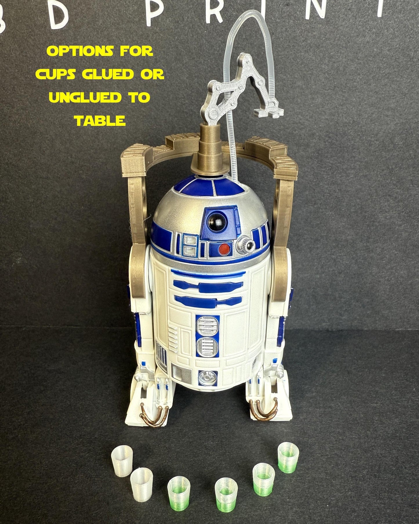 R2-D2 Drink Tray Accessory | 1/12 Scale Star Wars Black Series Add-On | Jabba’s Palace Scene Prop | Droid Diorama Display