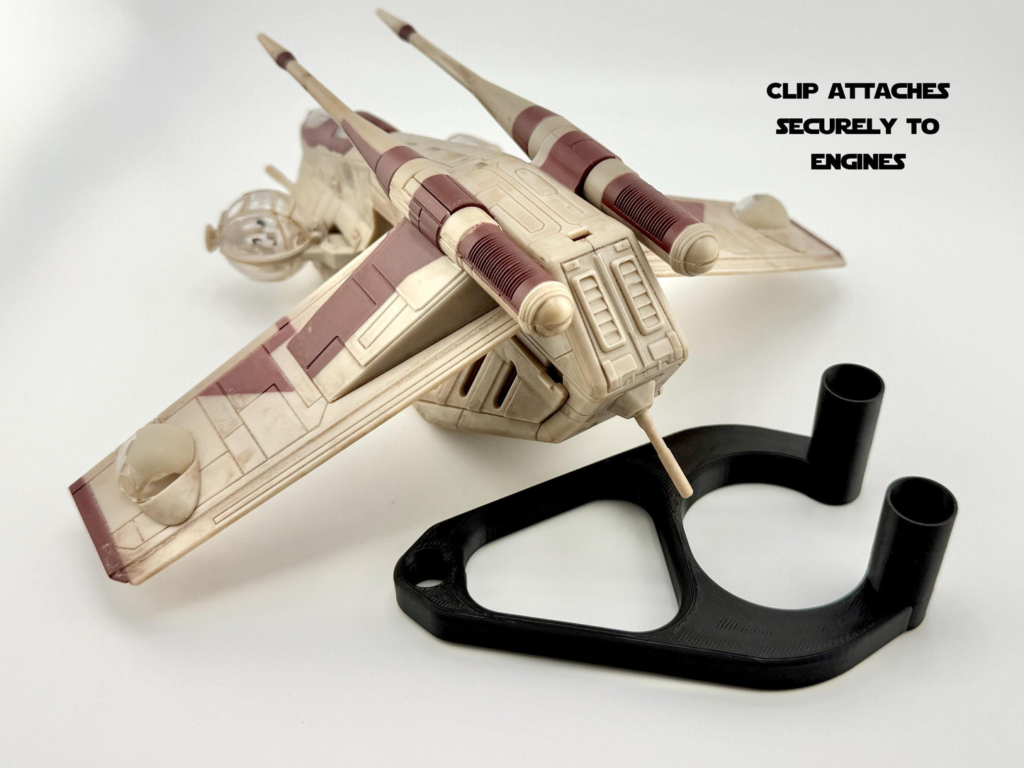 LAAT Republic Gunship Flight Stand for Micro Galaxy Squadron | Cosmic Swap Flight Stands | Fixed-Height, Multi-Height, Dynamic Packs