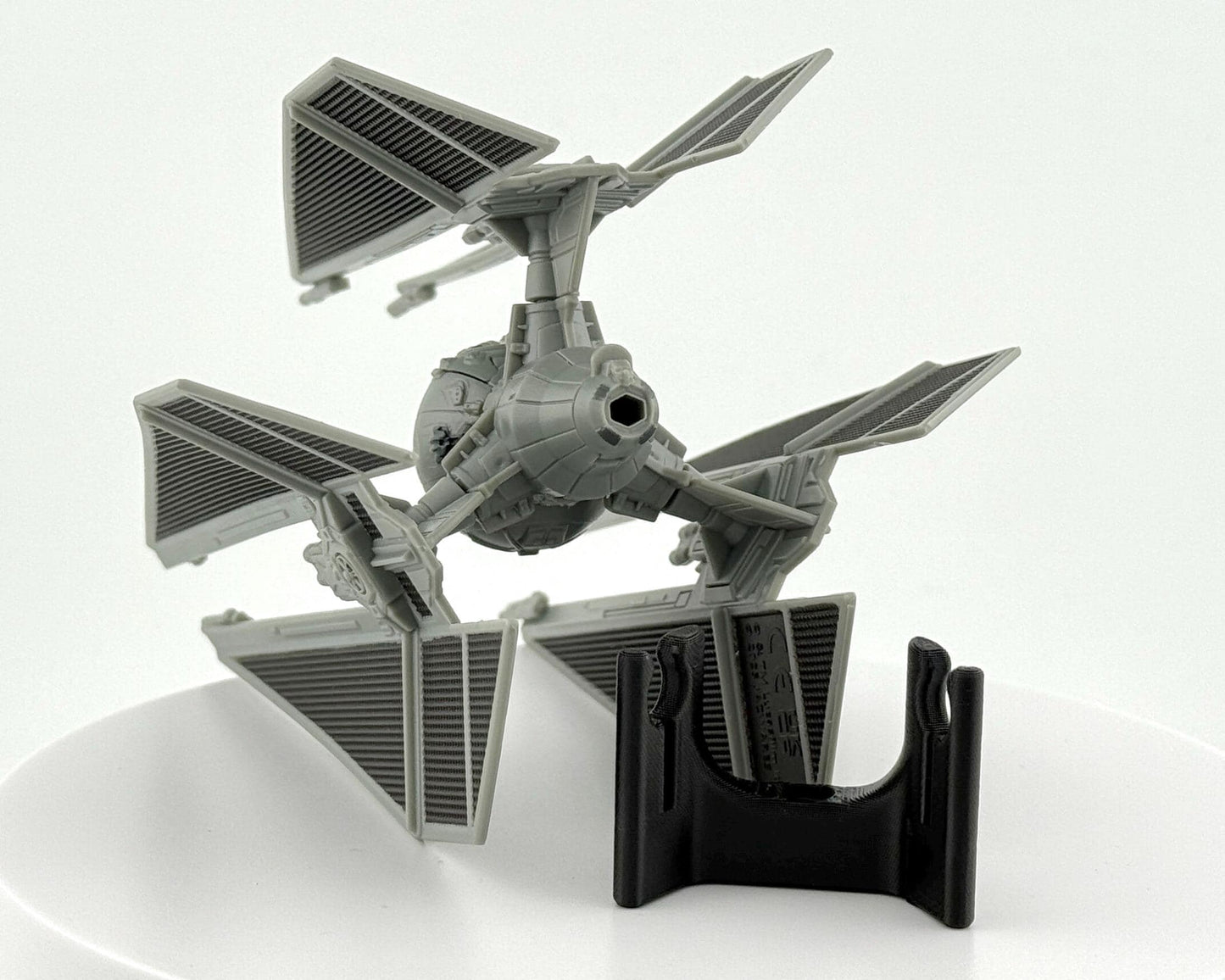 TIE Defender Flight Stand for Micro Galaxy Squadron | Cosmic Swap Flight Stands | Fixed-Height, Multi-Height, Dynamic Packs