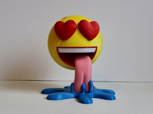 Floating Love Emoji Makeup Brush Pen Pencil Stand Desk Decor Valentine’s Day Anniversary Gift