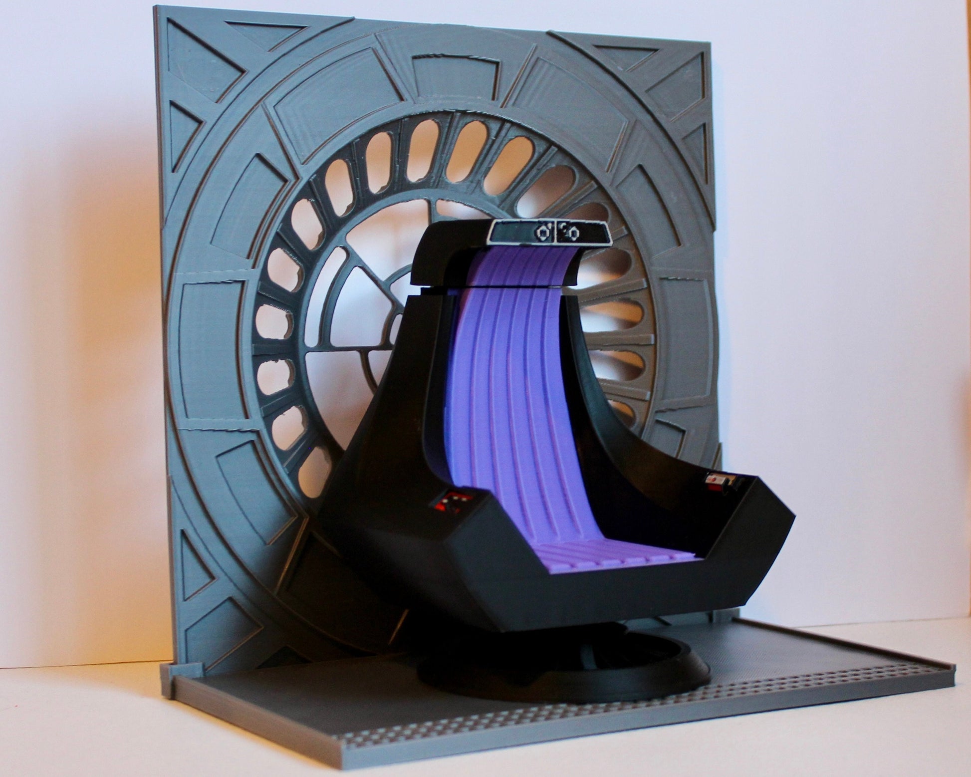 Emperor Palpatine Throne for Star Wars Black Series 1/12 Scale Hot Toys 1/6 Scale Vintage Collection 3.75” Death Star Throne Room Backdrop