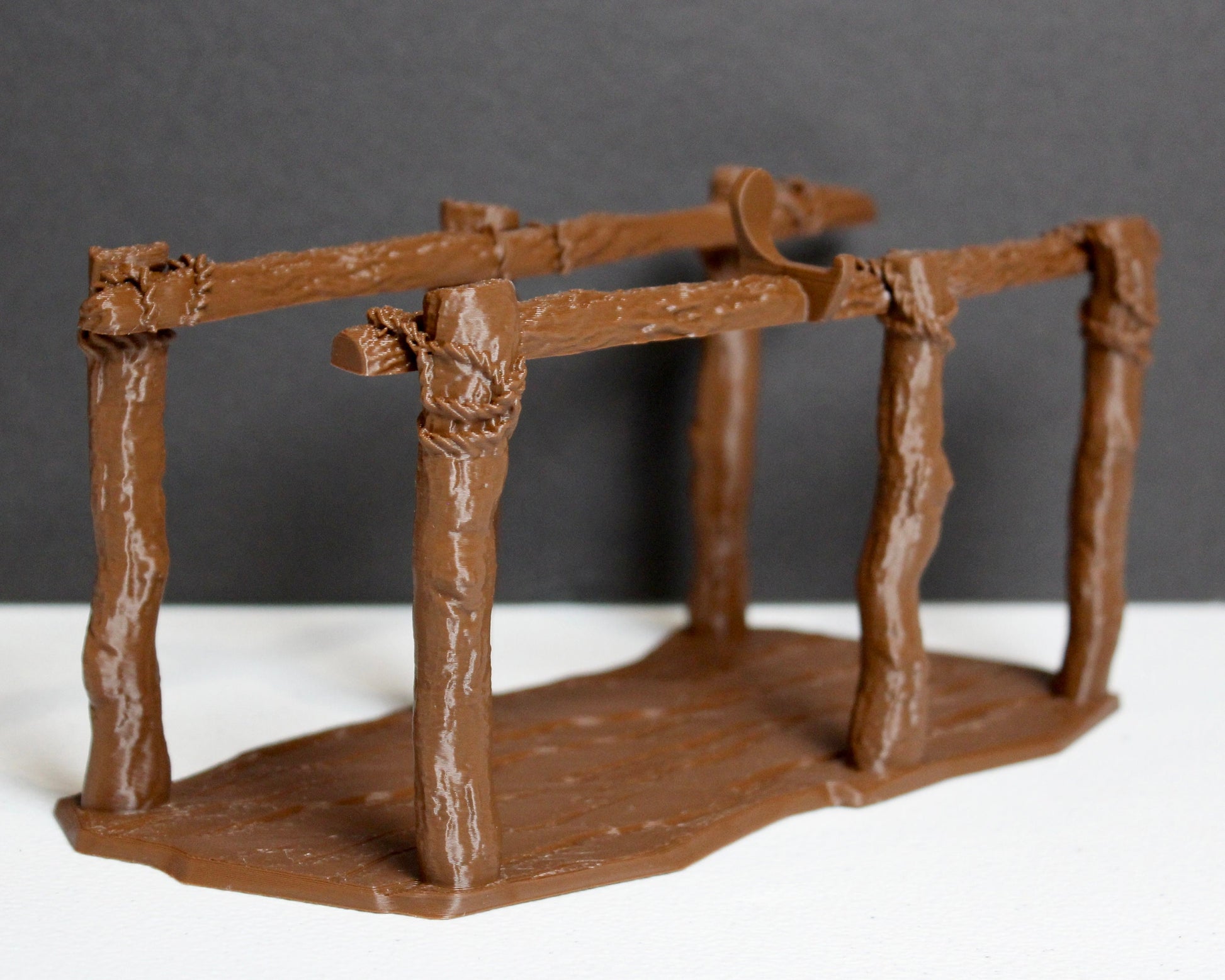 Force Ghost Bridge Diorama Stand for Star Wars Black Series, 3D Printed Endor Scene Display