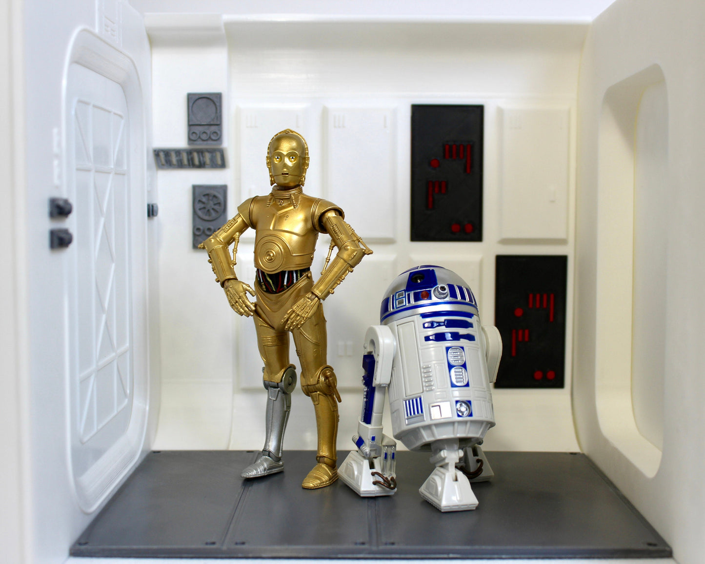 Tantive IV Diorama Display: Star Wars Black Series Figures, 3D Printed