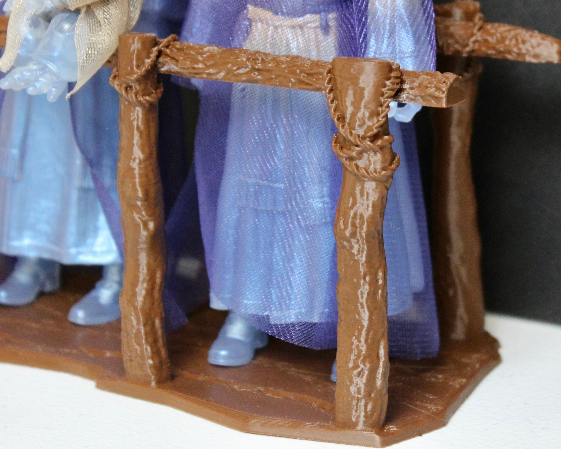 Force Ghost Bridge Diorama Stand for Star Wars Black Series, 3D Printed Endor Scene Display