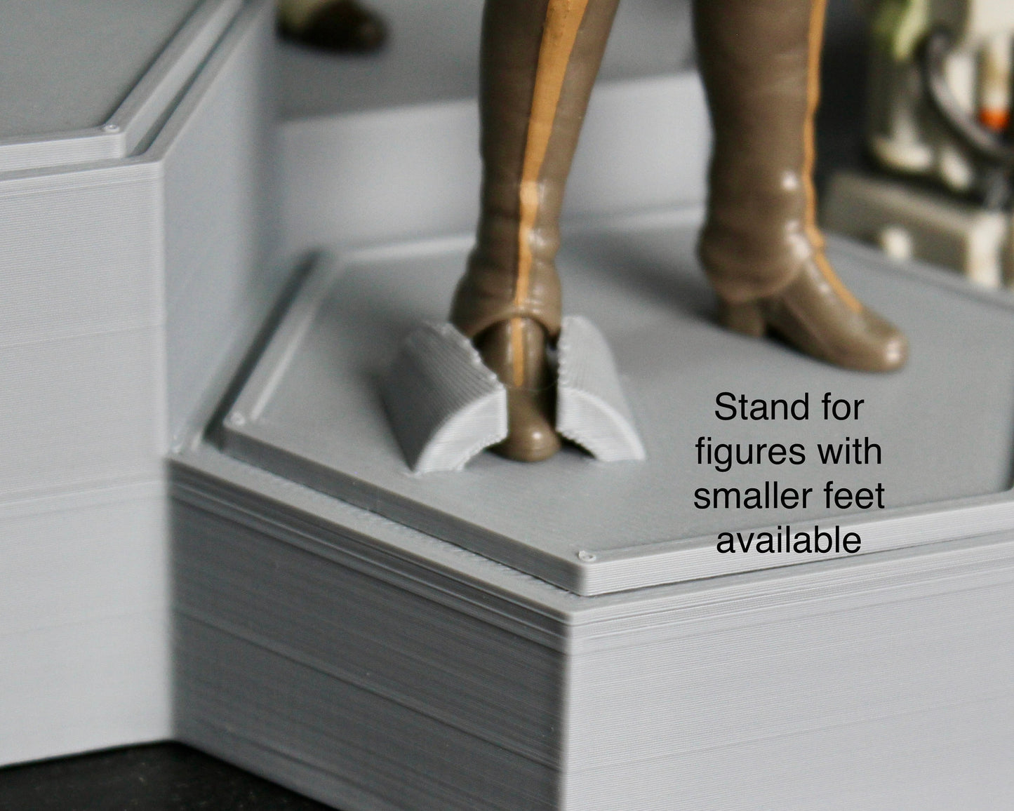 Hexagon Figure Display Stand: 6-Inch Scale Figures, Helmet Bases