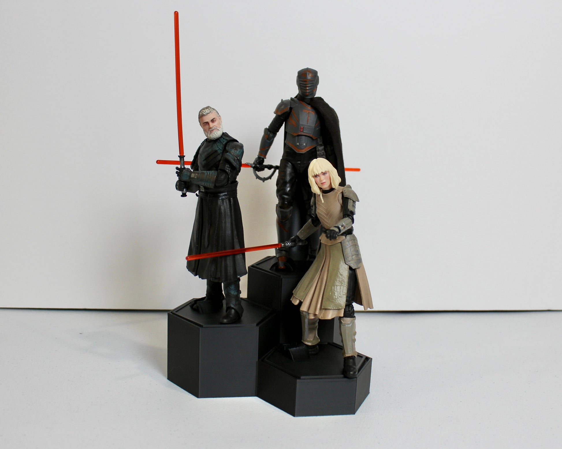 Hexagon Figure Display Stand: 6-Inch Scale Figures, Helmet Bases