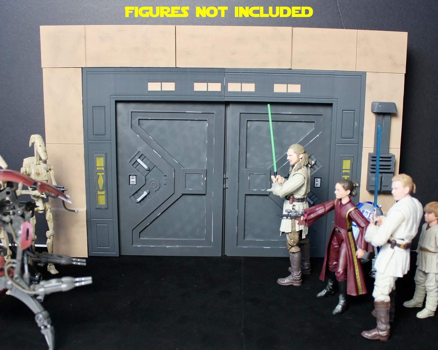 Naboo Door Diorama: Duel of the Fates, 6 Inch Star Wars Figures