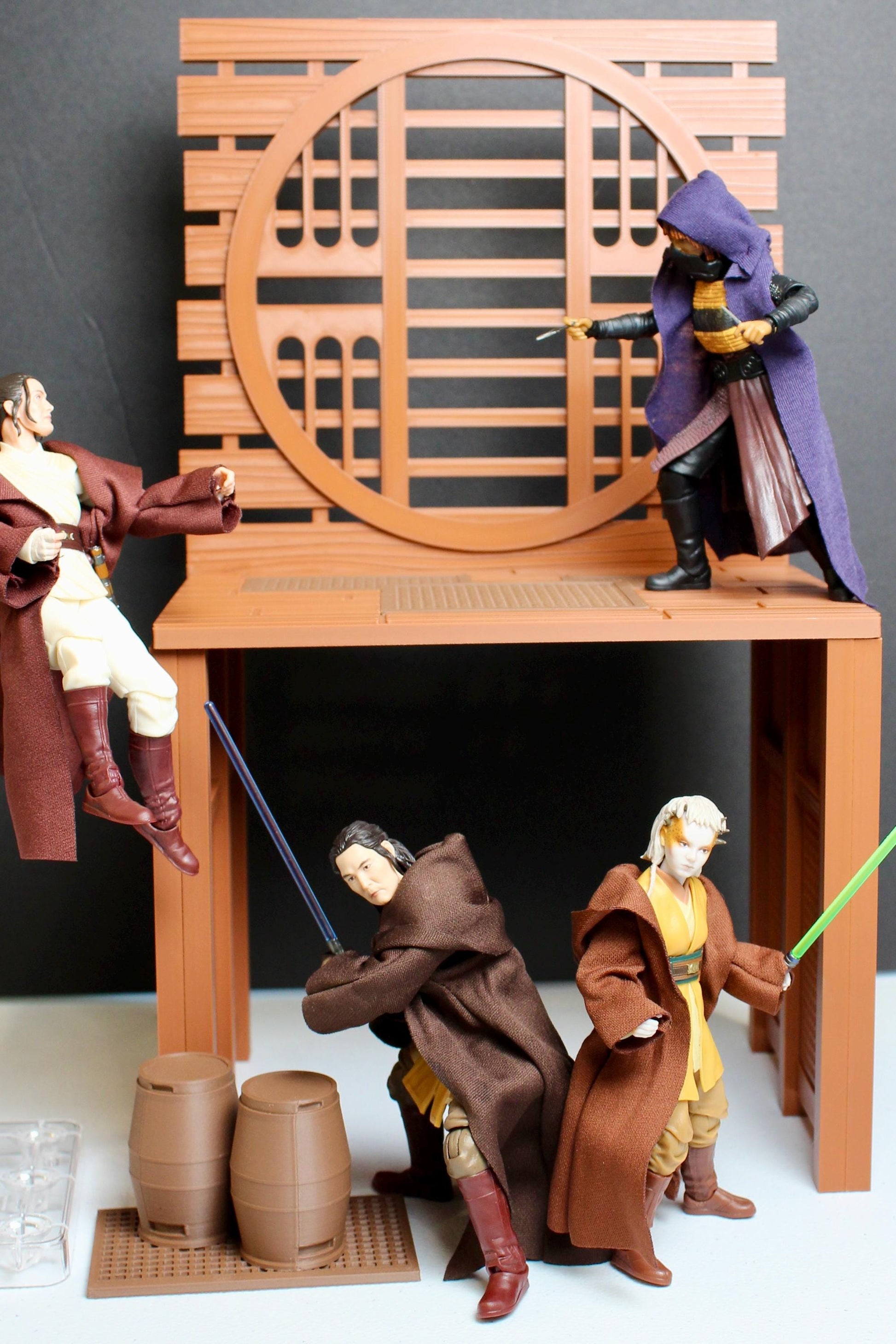 Noodle Bar Display for Star Wars The Black Series 6 Inch Figures, The Acolyte Diorama Display Designed by Landspeeder Luke