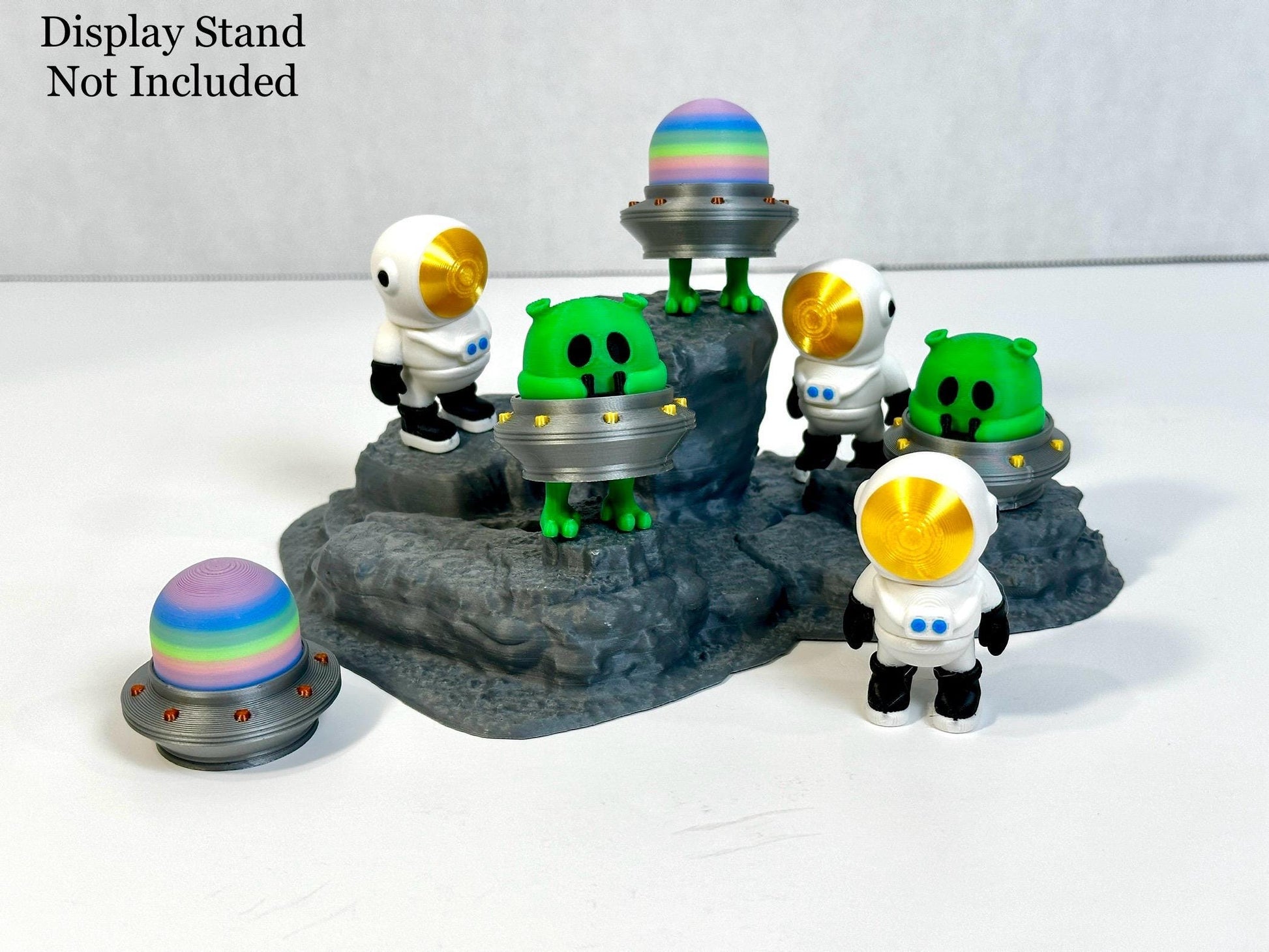 Space Fidget 3 Pack ZOU3D Flexi Articulated Sensory Fidget 3D Printed Animal Wiggle Stocking Stuffer Gift for Teacher or Counselor