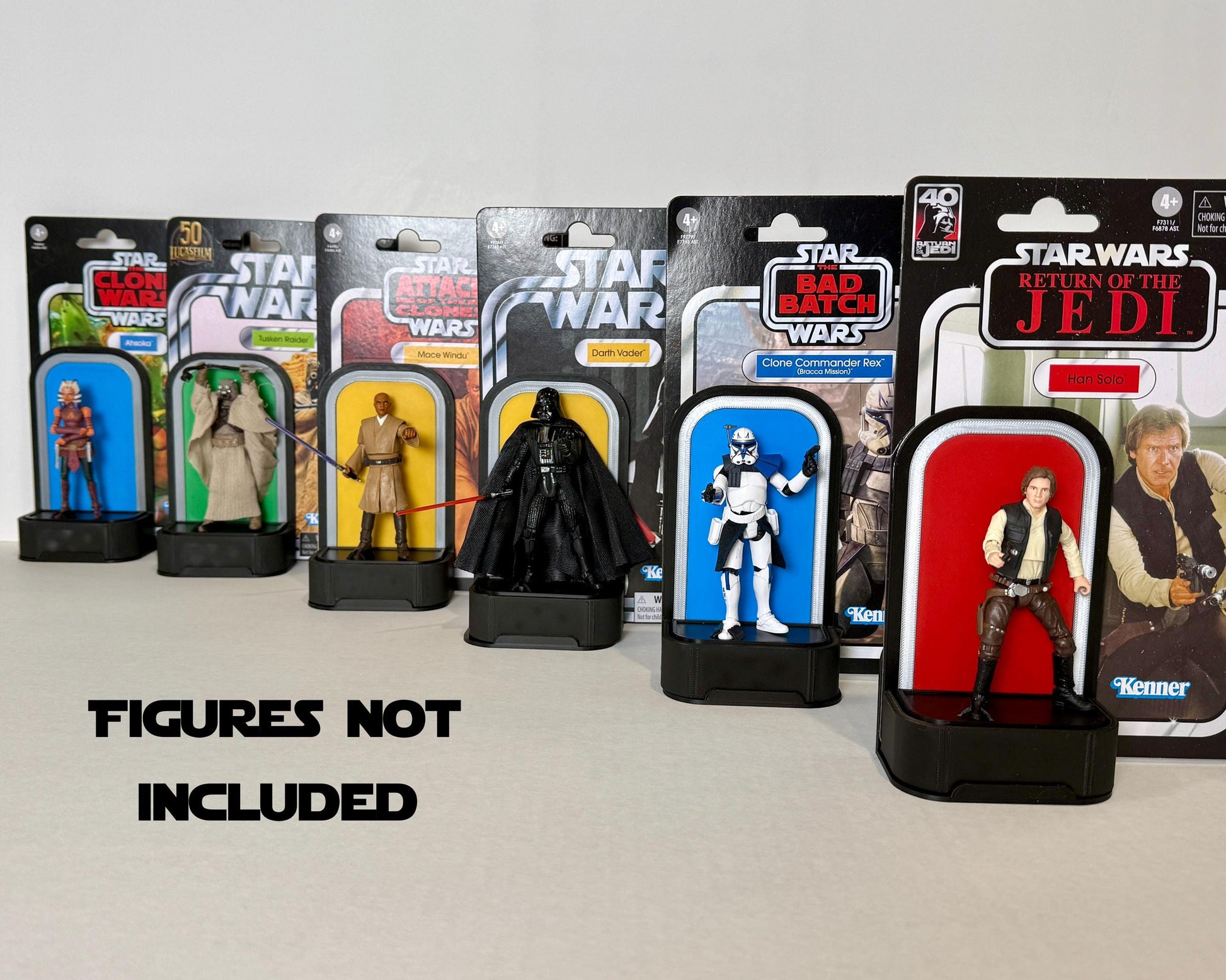 Cardback Keeper Stands for Star Wars The Vintage Collection 3.75" Figures Designed by Landspeeder Luke