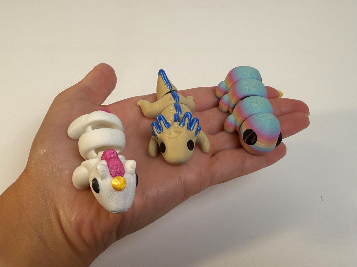 Mystery 3D Printed Fidget Animals: Sensory Toy 6-Pack