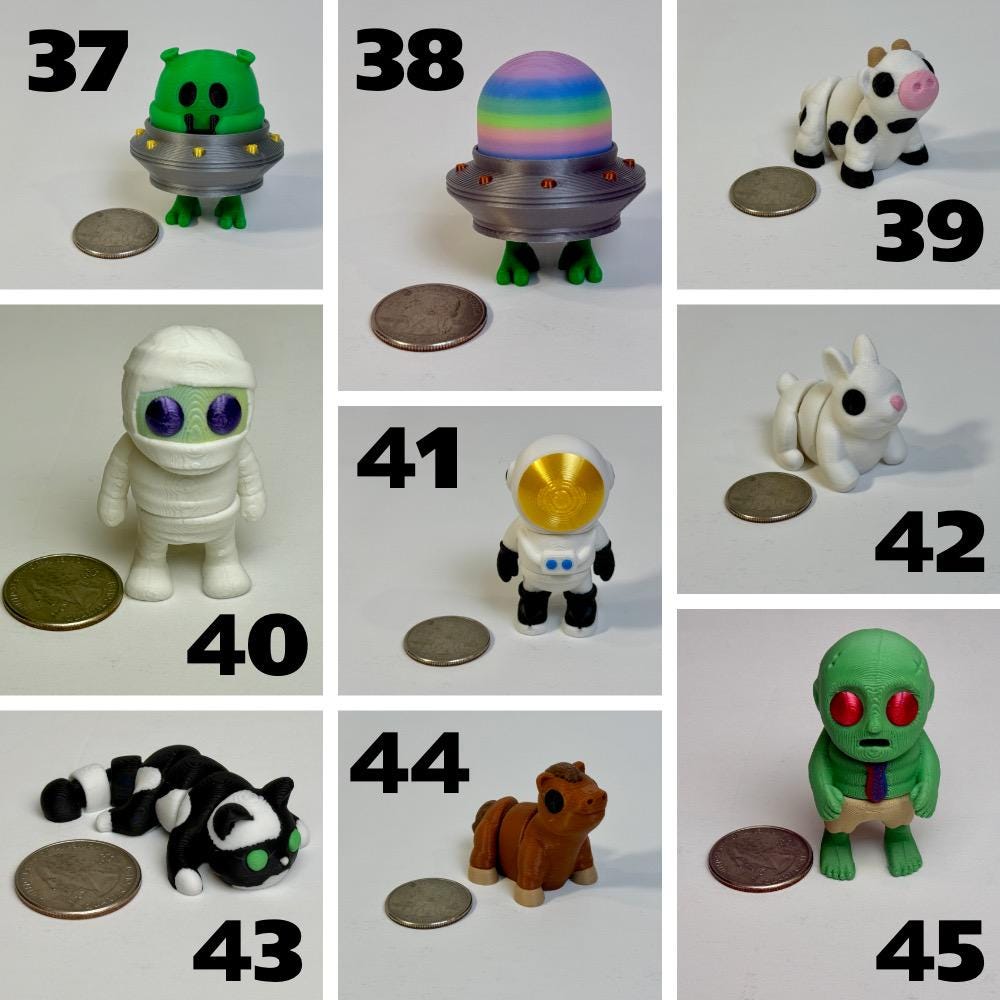 Desk Pet Fidget Pick Your Own Mini Animal – Durable 3D Printed Articulated Sensory Toy | Teacher Gift, Therapy Aid
