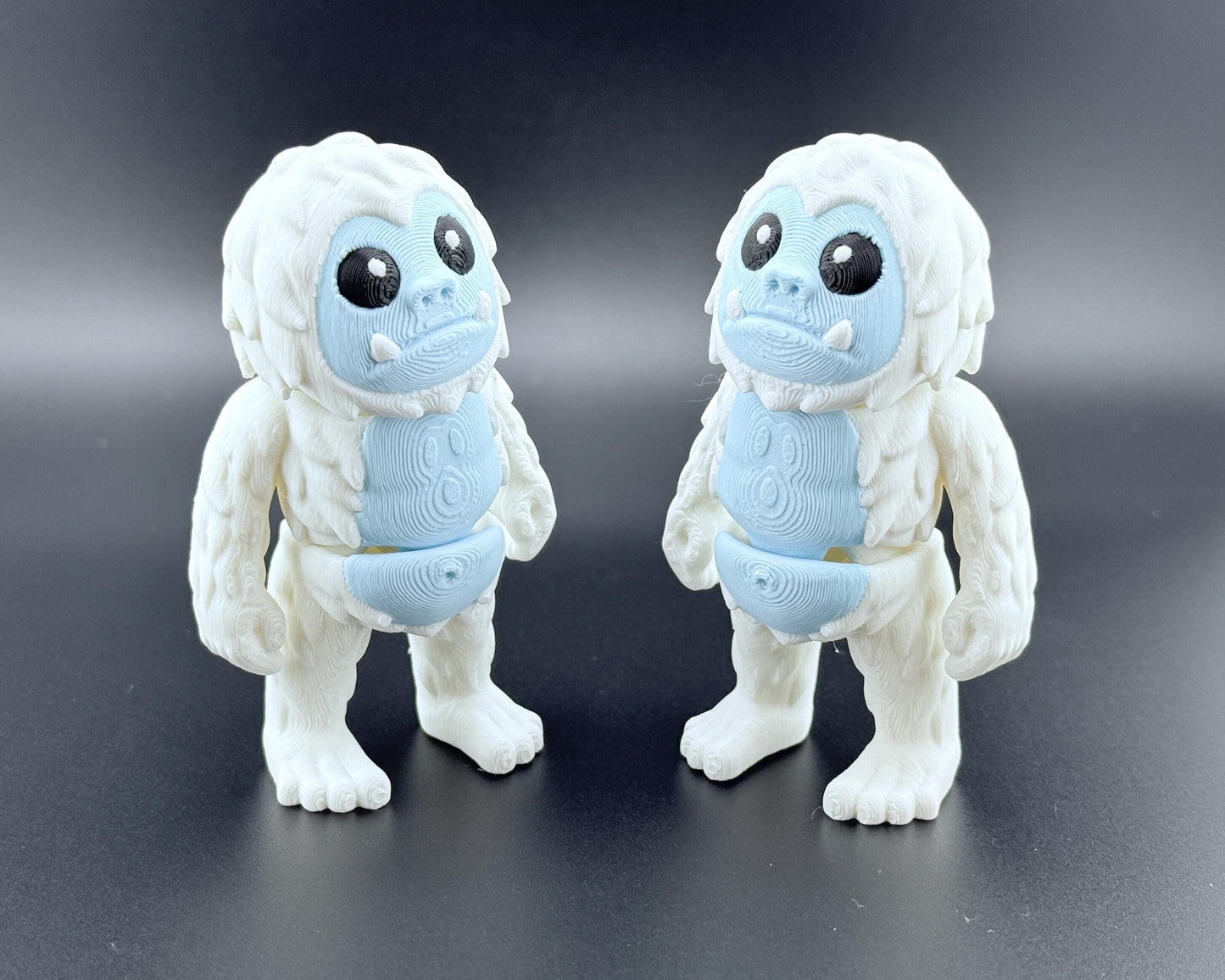 Yeti Fidget Friend Flexi Articulated Sensory Toy 3D Printed Animal Toy Wiggle Stocking Stuffer Teacher Gift Abominable Snowman Therapy Toy