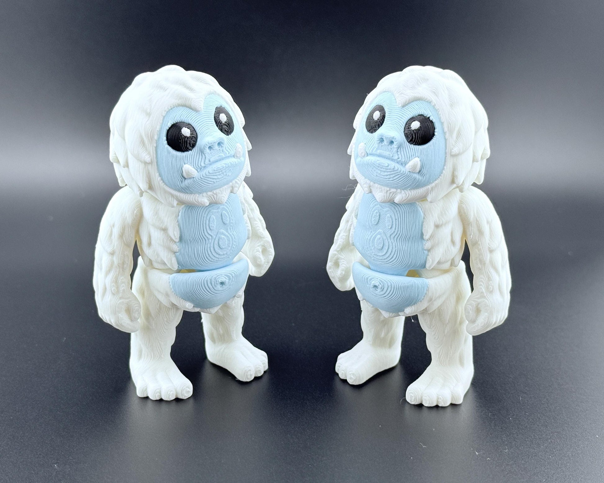 Yeti Fidget Friend Flexi Articulated Sensory Toy 3D Printed Animal Toy Wiggle Stocking Stuffer Teacher Gift Abominable Snowman Therapy Toy