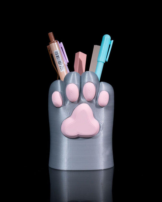 Cat Paw Pen Holder 3D Printed, Teacher Desk Organizer, Office Gift, Cute Pen Stand, Cat Lover Gift