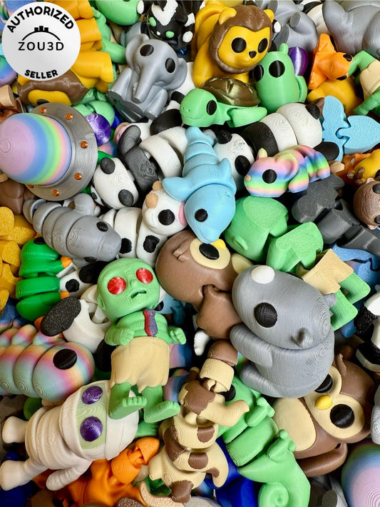 Desk Pet Fidget Pick Your Own Mini Animal – Durable 3D Printed Articulated Sensory Toy | Teacher Gift, Therapy Aid