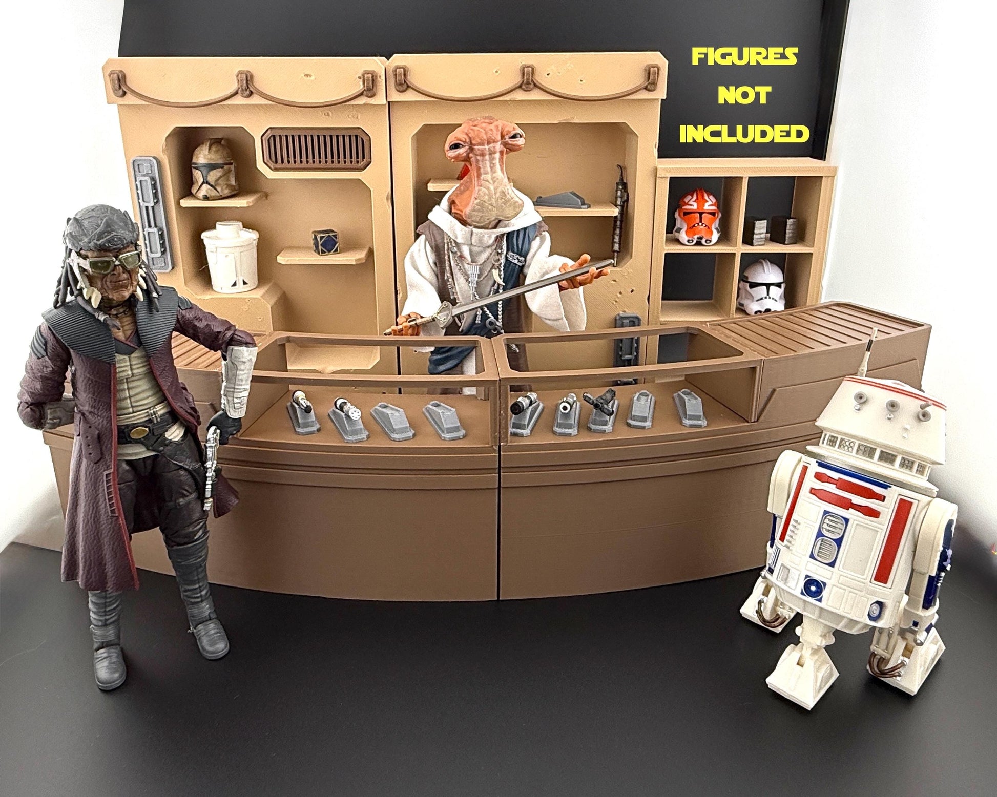 Dok-Ondar's Den Display: 3D Printed Diorama for Star Wars Black Series