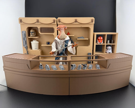 Dok-Ondar's Den Display: 3D Printed Diorama for Star Wars Black Series