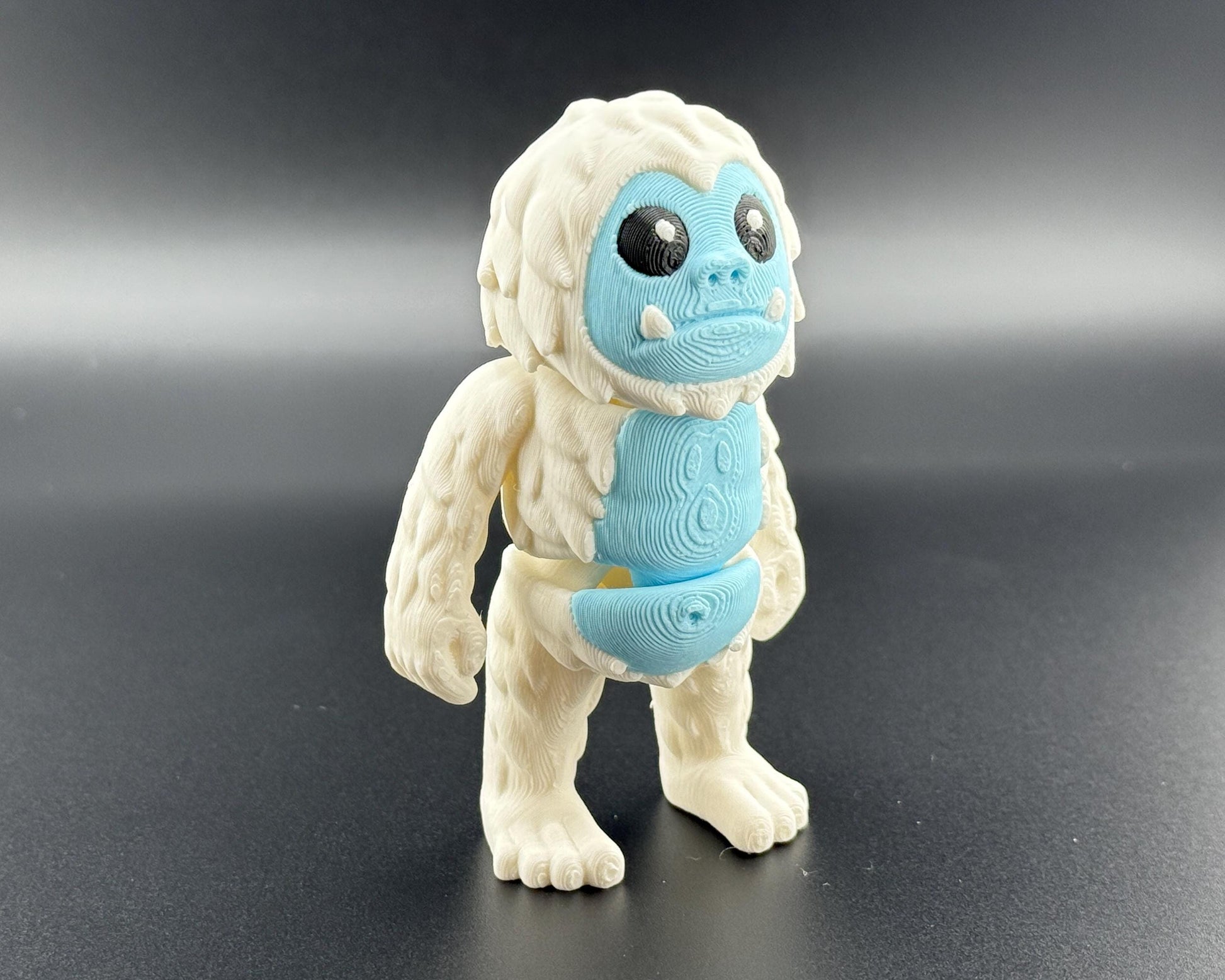 Yeti Fidget Friend Flexi Articulated Sensory Toy 3D Printed Animal Toy Wiggle Stocking Stuffer Teacher Gift Abominable Snowman Therapy Toy