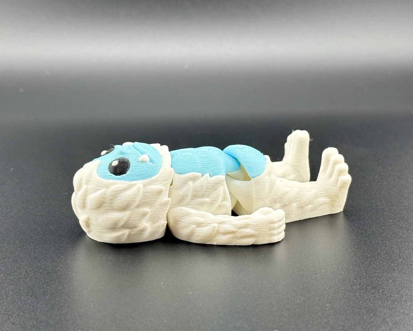 Yeti Fidget Friend Flexi Articulated Sensory Toy 3D Printed Animal Toy Wiggle Stocking Stuffer Teacher Gift Abominable Snowman Therapy Toy