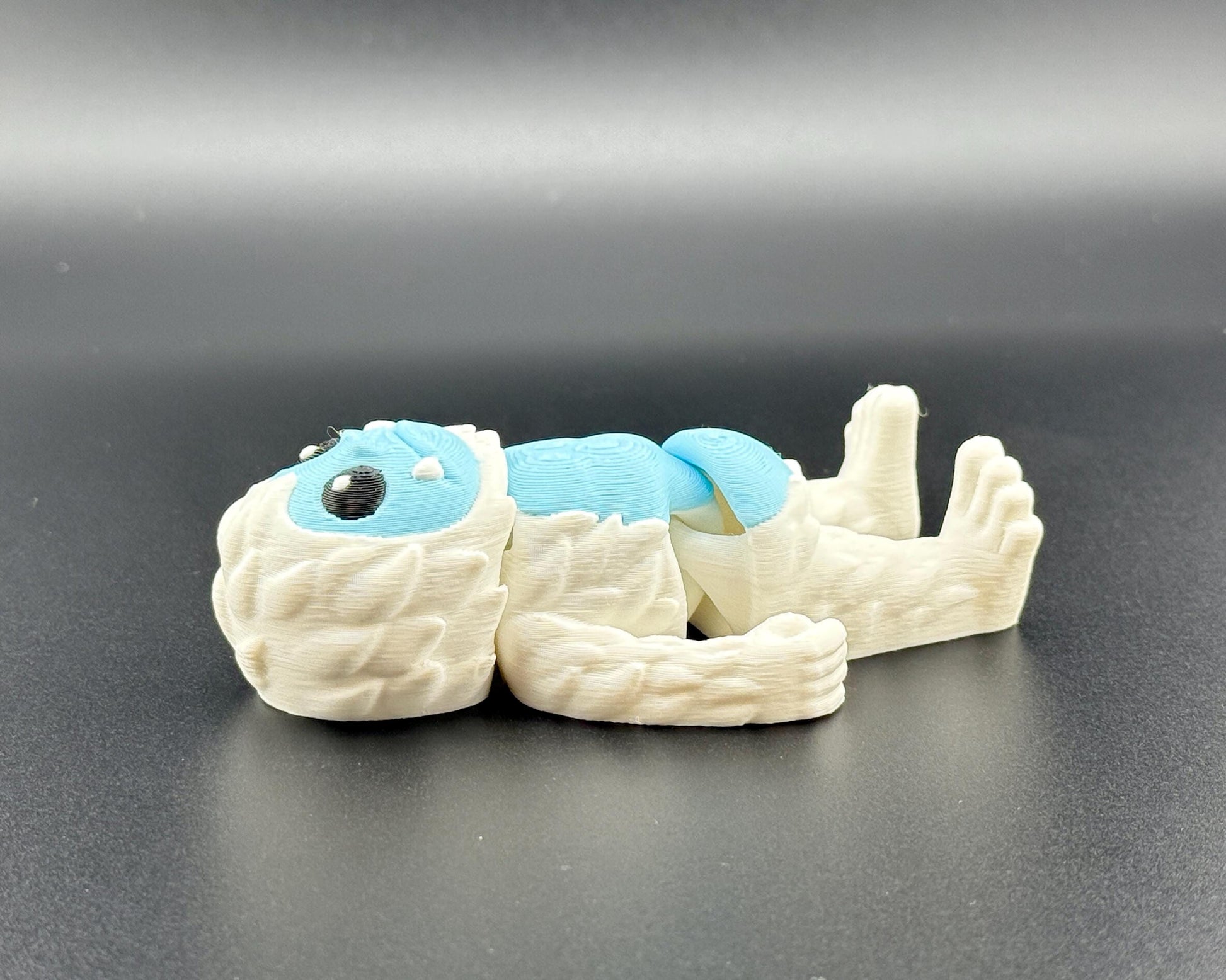 Yeti Fidget Friend Flexi Articulated Sensory Toy 3D Printed Animal Toy Wiggle Stocking Stuffer Teacher Gift Abominable Snowman Therapy Toy