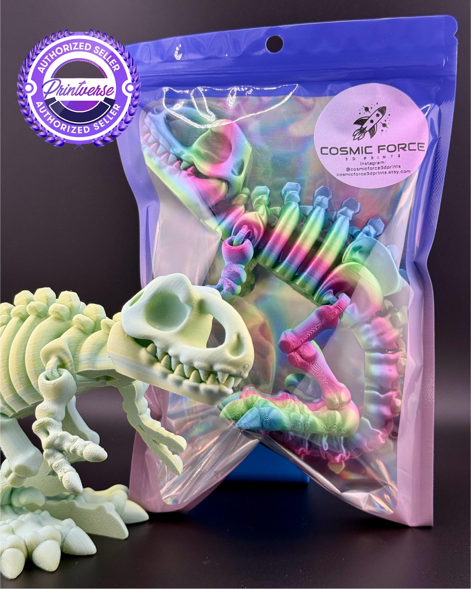 T-Rex Large Fidget Friend Flexi Articulated Sensory Fidget 3D Printed Animal Wiggle Stocking Stuffer Teacher Gift Tyrannosaurus Therapy Toy