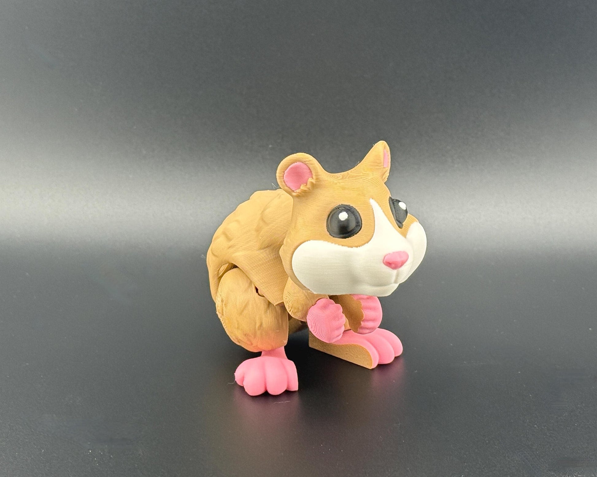 Hamster Fidget Friend Flexi Articulated Sensory Fidget 3D Printed Animal Wiggle Stocking Stuffer Gift for Teacher Cute Therapy Toy