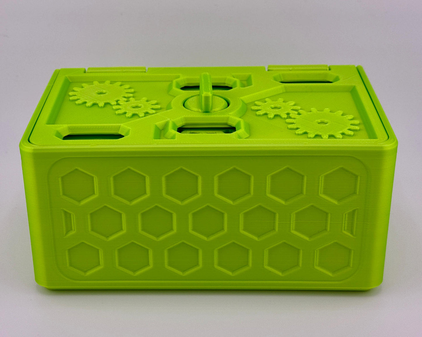 3D Printed Gear Locking Stash Box Unique Gift Box Storage Geared Gift Box Rainbow Pride Options