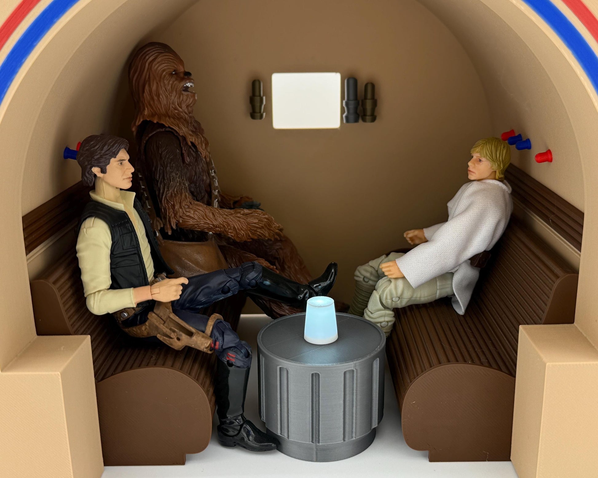 Mos Eisley Cantina Alcove With LED Lamp for Star Wars Black Series 1/12 Scale Figures 3D Printed Diorama Display Design by Landspeeder Luke