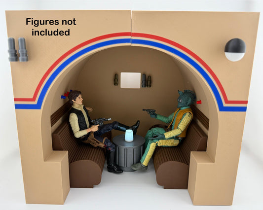 Mos Eisley Cantina Alcove With LED Lamp for Star Wars Black Series 1/12 Scale Figures 3D Printed Diorama Display Design by Landspeeder Luke