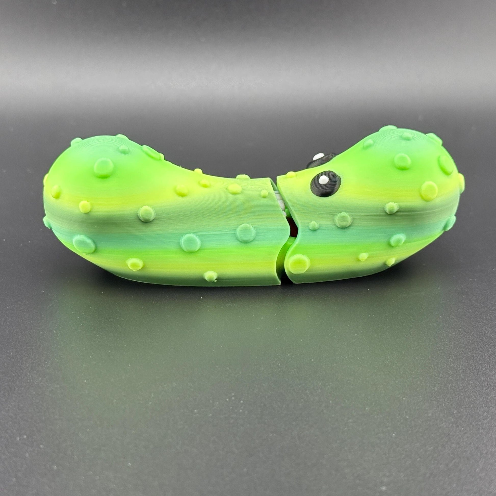 Large Tickles the Pickle 3D Printed Articulating Pickle Fidget, Single or 2 pack