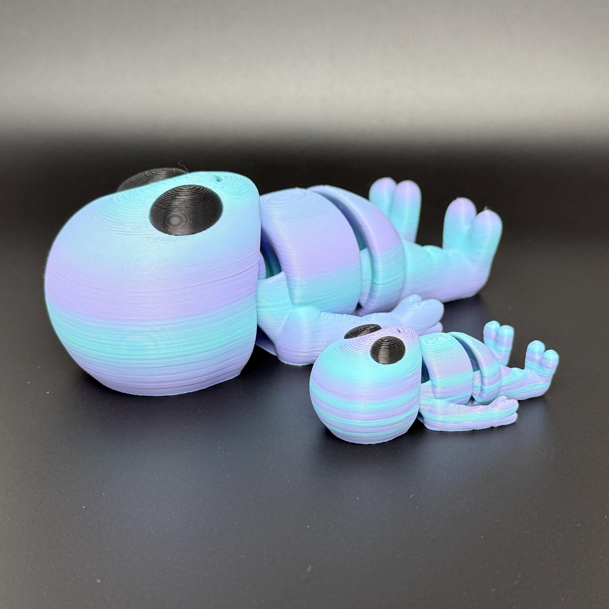 Alien Fidget Friend | Large 3D Printed Articulating Flexi Alien Keychain Figure | ZOU 3D Cute Alien | Baby Alien Gift | Stress Relief Toy