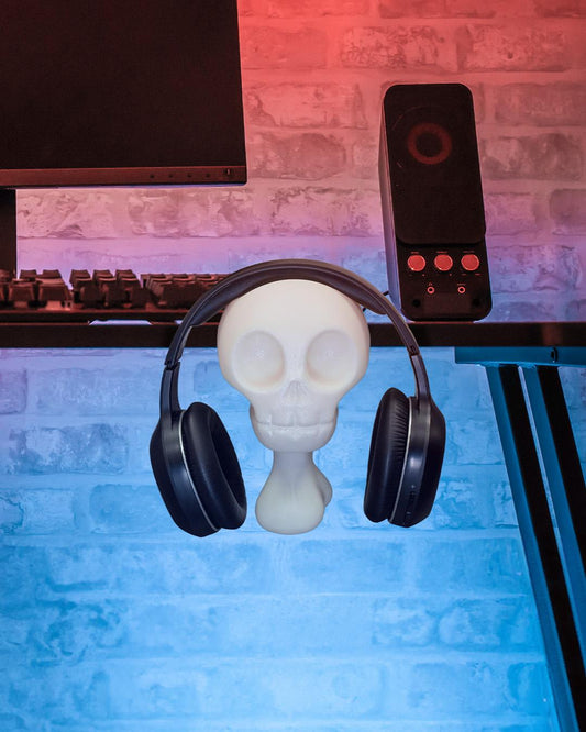 Custom Skull Vice Headphone Holder 3D Printed Stand