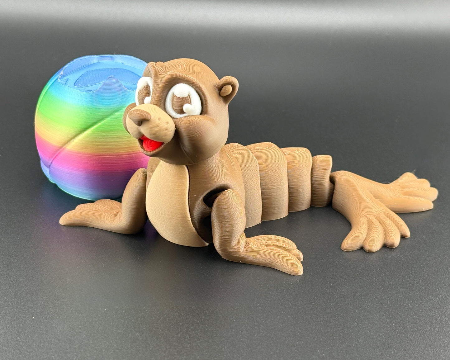 Sea Lion Fidget Friend with Beach Ball | 3D Printed Articulating Flexi Seal Figure | Printverse Cute Sea Lion Gift | Stress Relief Toy