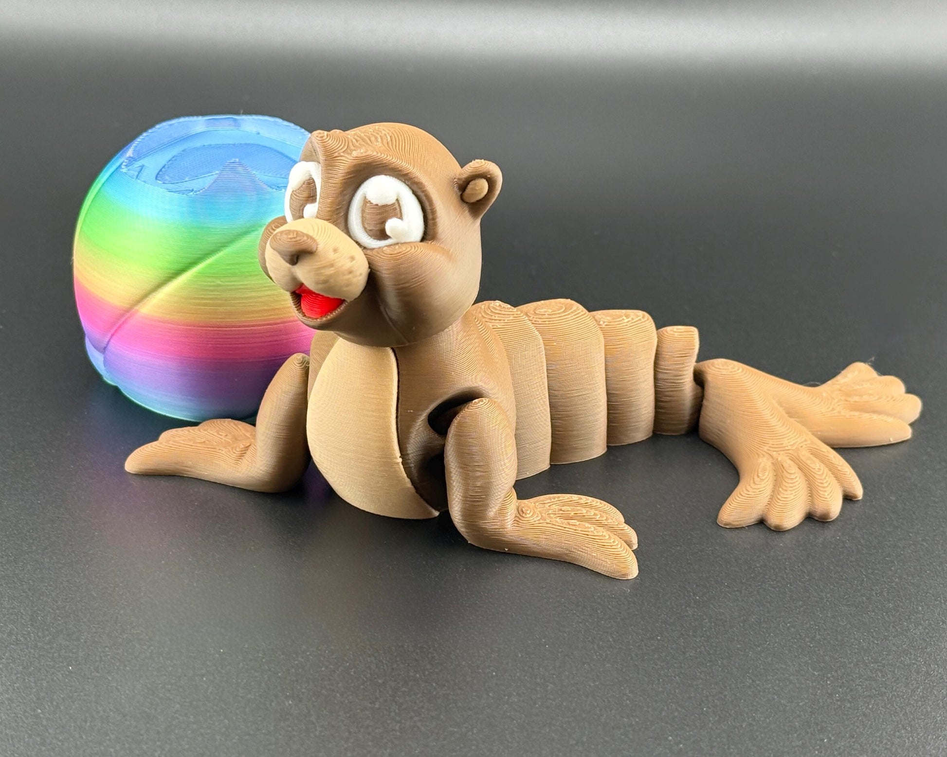 Sea Lion Fidget Friend with Beach Ball | 3D Printed Articulating Flexi Seal Figure | Printverse Cute Sea Lion Gift | Stress Relief Toy