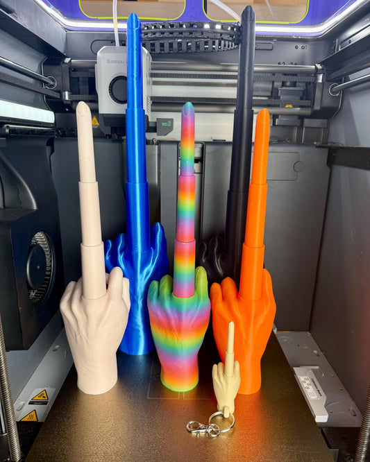 Middle Finger Collapsing Sword Funny Adult Fidget Gag Gift Desk Toy Funny Novelty Gift 3D Printed Gift Idea Fidget Toy Rainbow Pride Options