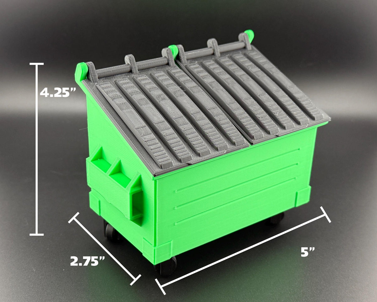 Trash Panda Dumpster Fidget Set | 3D Printed Articulated Raccoon and Opossum | Desktop Dumpster Fire Set