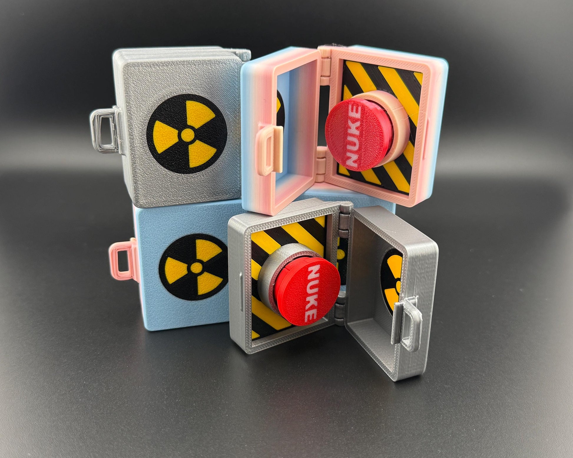 Nuke Briefcase Clicker Toy – Loud Mechanical Switch Fidget – Spy Toy, Desk Fidget, Stress Relief Gadget, Novelty Gift for Adults