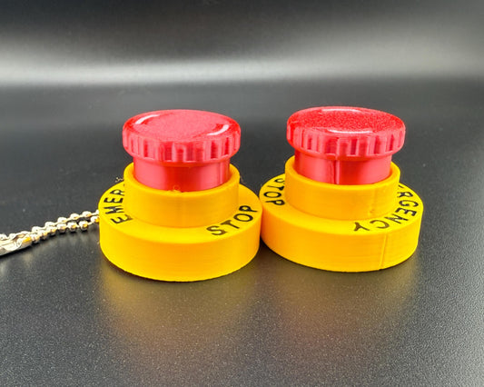 Emergency Stop Button Fidget Clicker Keychain, Loud Mechanical Switch, Stress Relief Gadget, Novelty Desk Toy, Fun Gift for Adults