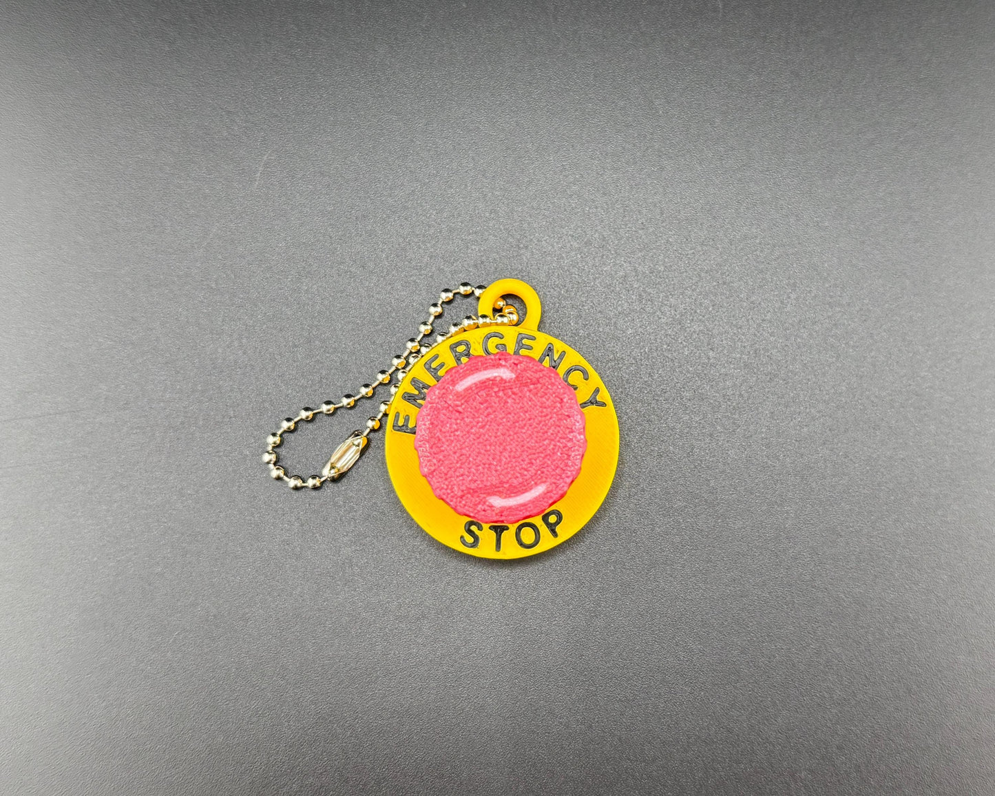 Emergency Stop Button Fidget Clicker Keychain, Loud Mechanical Switch, Stress Relief Gadget, Novelty Desk Toy, Fun Gift for Adults