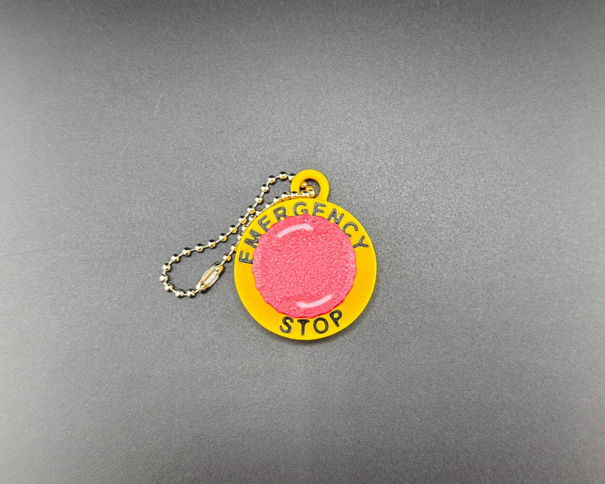 Emergency Stop Button Fidget Clicker Keychain, Loud Mechanical Switch, Stress Relief Gadget, Novelty Desk Toy, Fun Gift for Adults