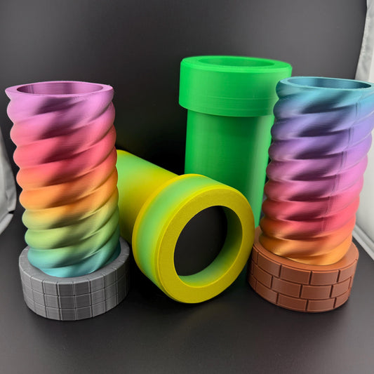 Secret Warp Pipe Container – 3D Printed Hidden Stash Box – Retro Game-Inspired Decor – Inspired by Super Mario | Rainbow Pride