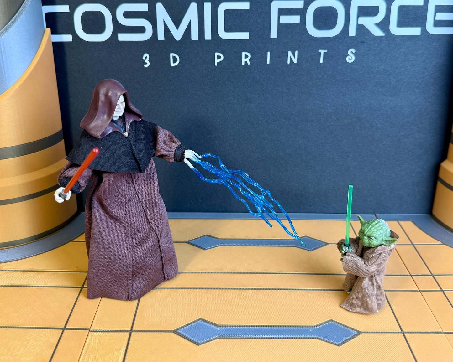 Jedi Temple Display for Star Wars The Black Series 6 Inch Scale Figures | Hallway or Stairs Option | 3D Printed Figure Display Riser