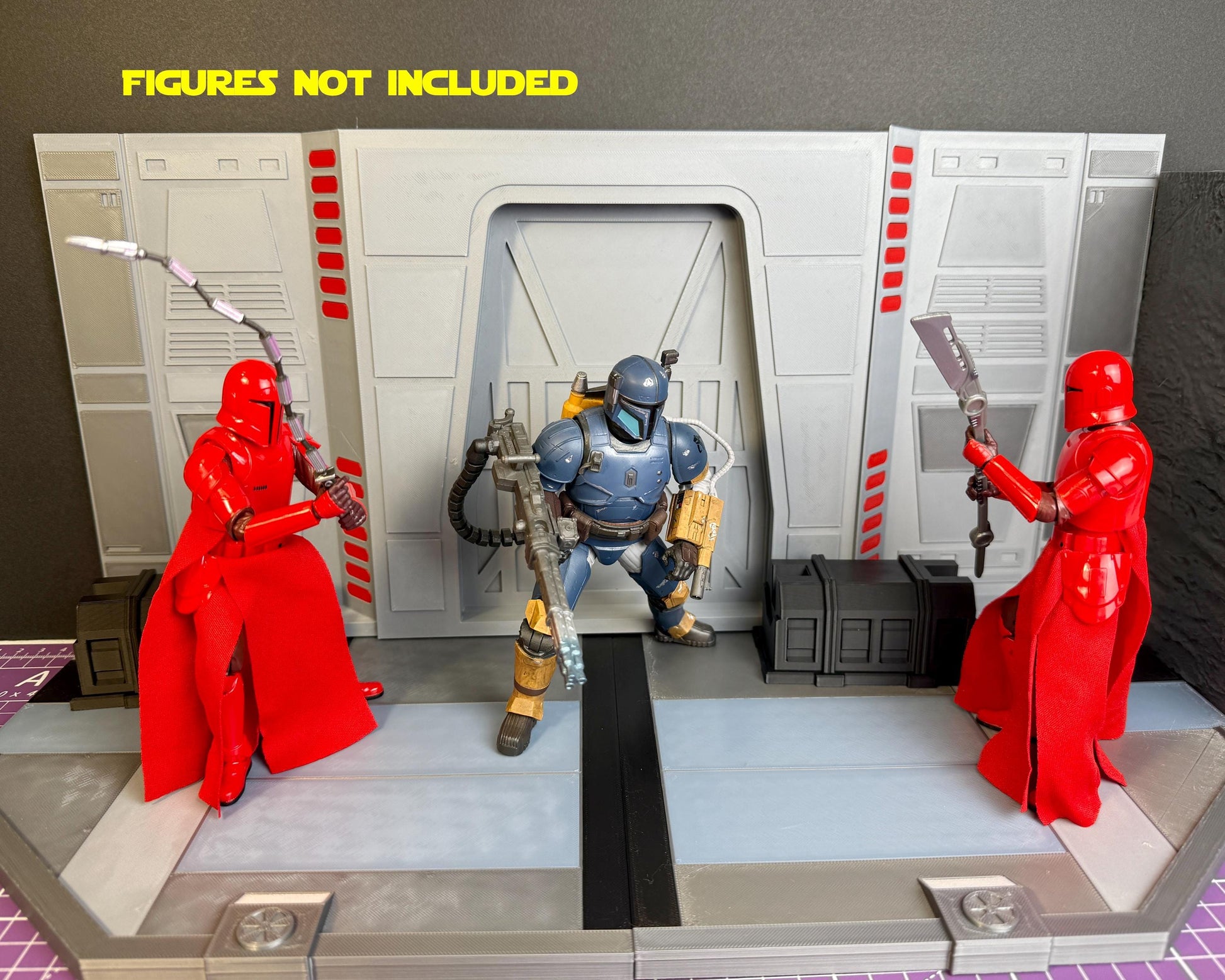 Mandalorian Finale Battle Display for Star Wars The Black Series 6 Inch Scale Figures | Star Wars Figure Diorama | 3D Printed Figure Display