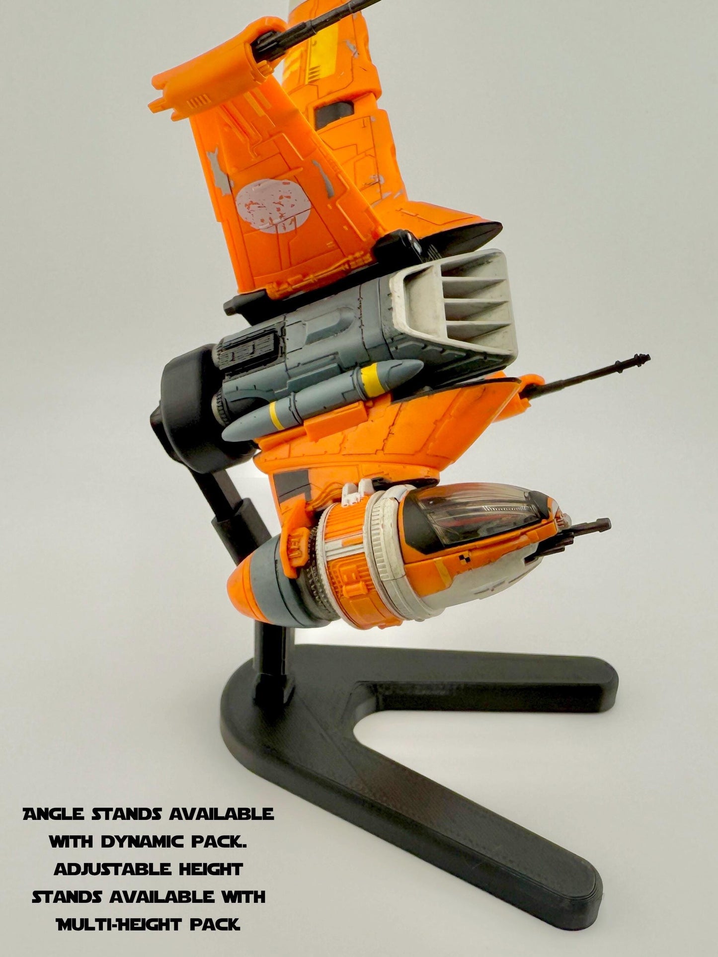 B-Wing Flight Stand STL File | Modular Display Stand for Micro Galaxy Squadron | Cosmic Swap Flight Stands Digital Download