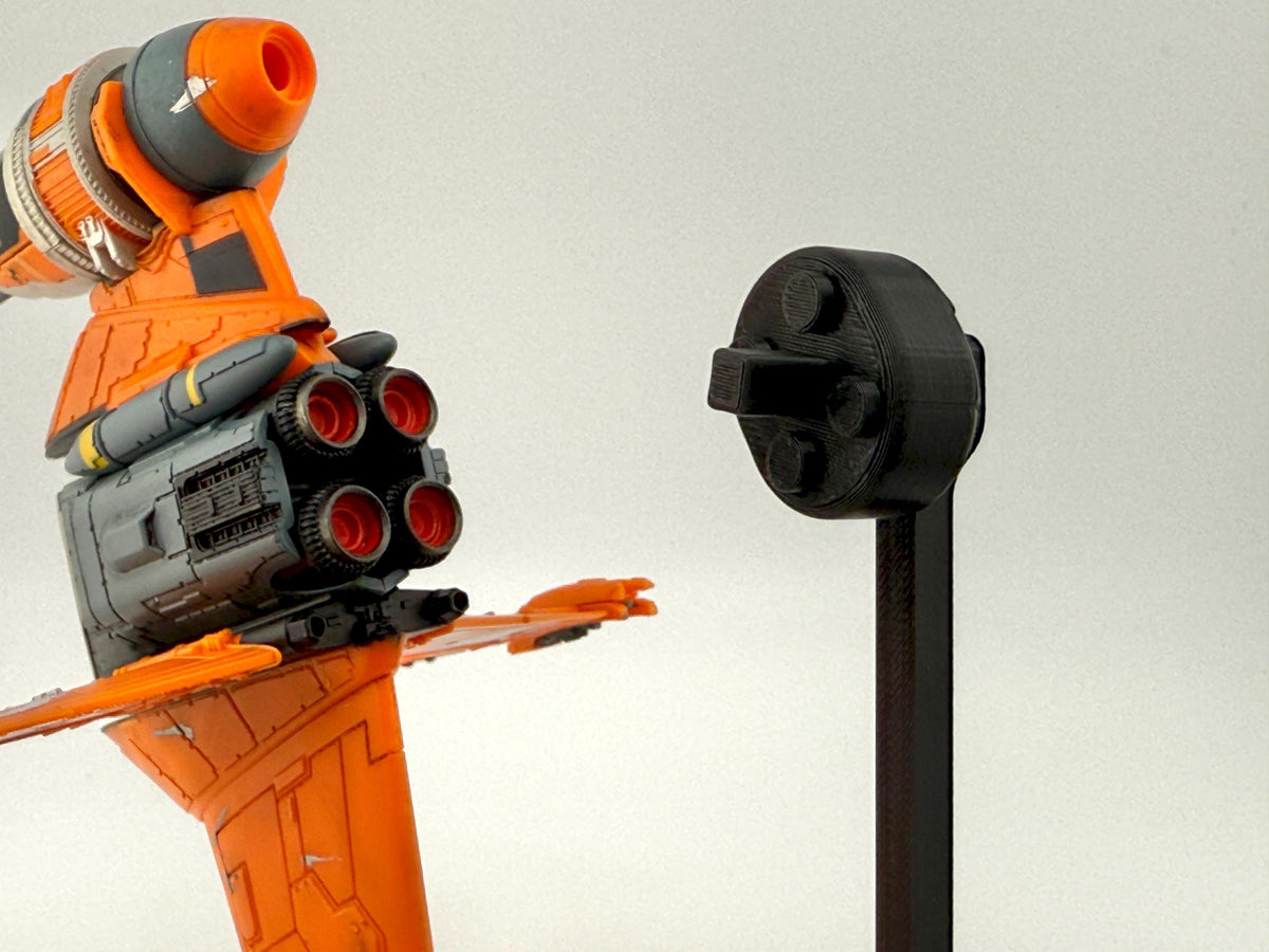 B-Wing Flight Stand – Cosmic Swap Modular Display System for Micro Galaxy Squadron | Fixed-Height, Multi-Height, and Dynamic Packs