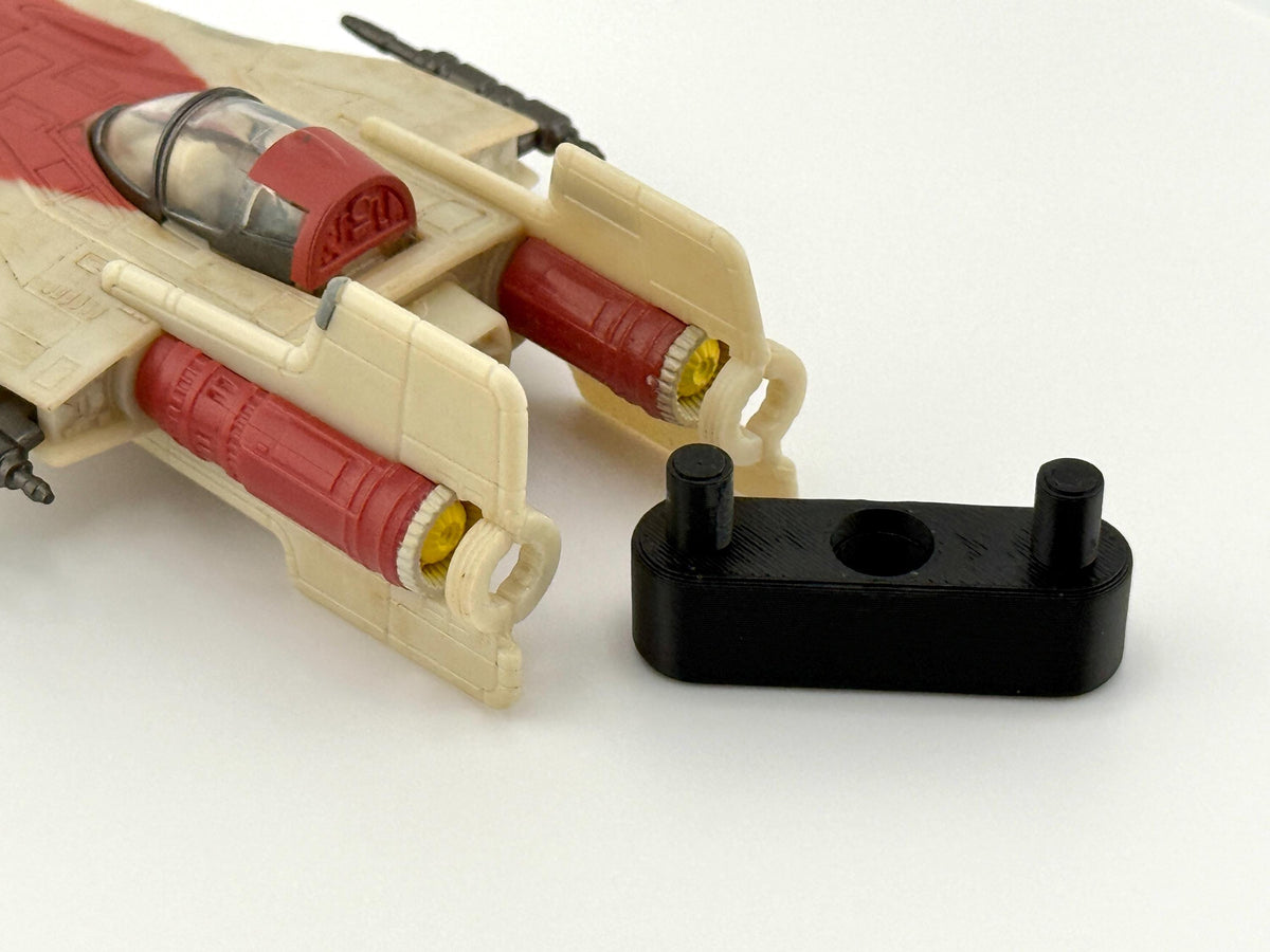 A-Wing Flight Stand for Micro Galaxy Squadron | Cosmic Swap Display System | Fixed-Height, Multi-Height, Dynamic Packs | Starfighter Stand